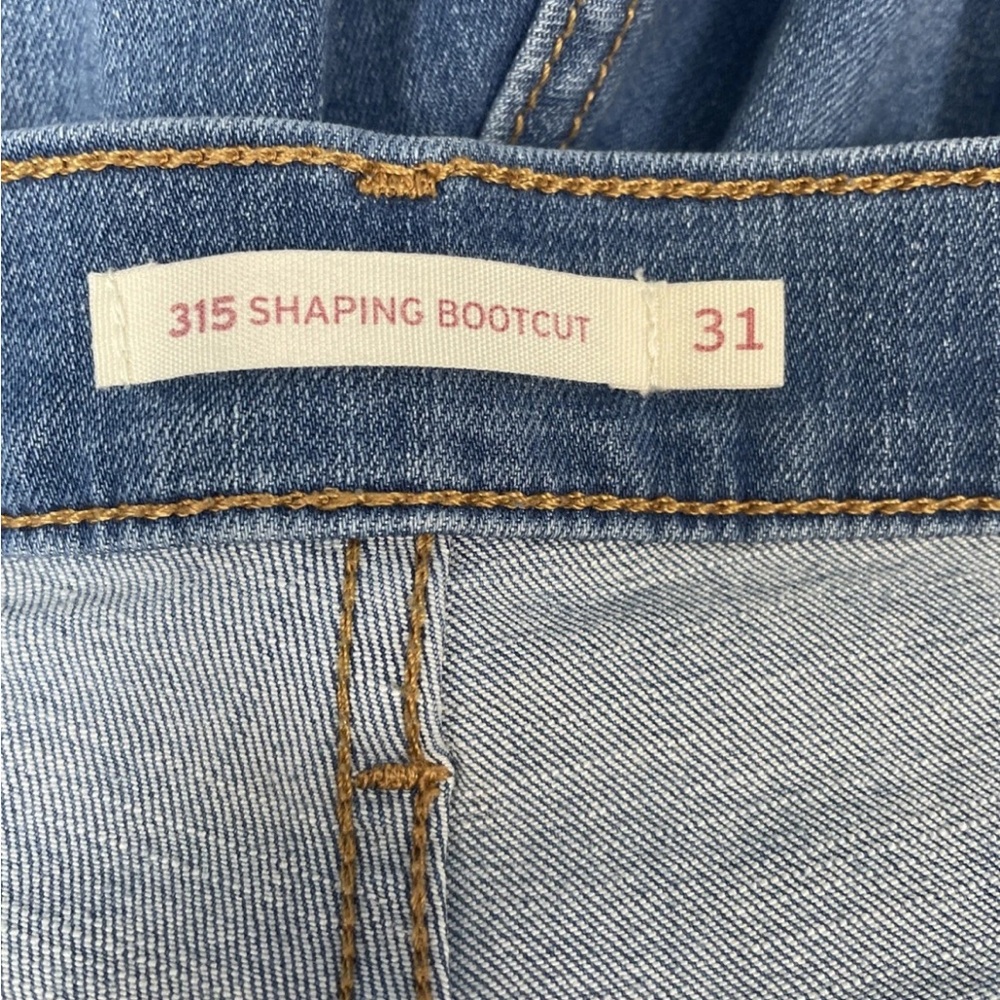 Levi’s 315 Shaping Boot Cut Jeans Size 31 Light Wash High Rise Stretch - Picture 5 of 6